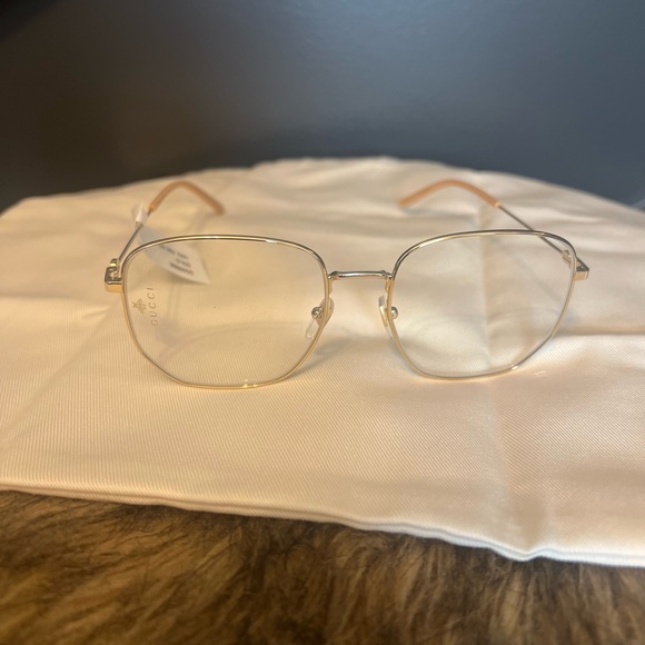 Gucci Eyewear Hexagon Frame glasses NWT - Picture 1 of 14